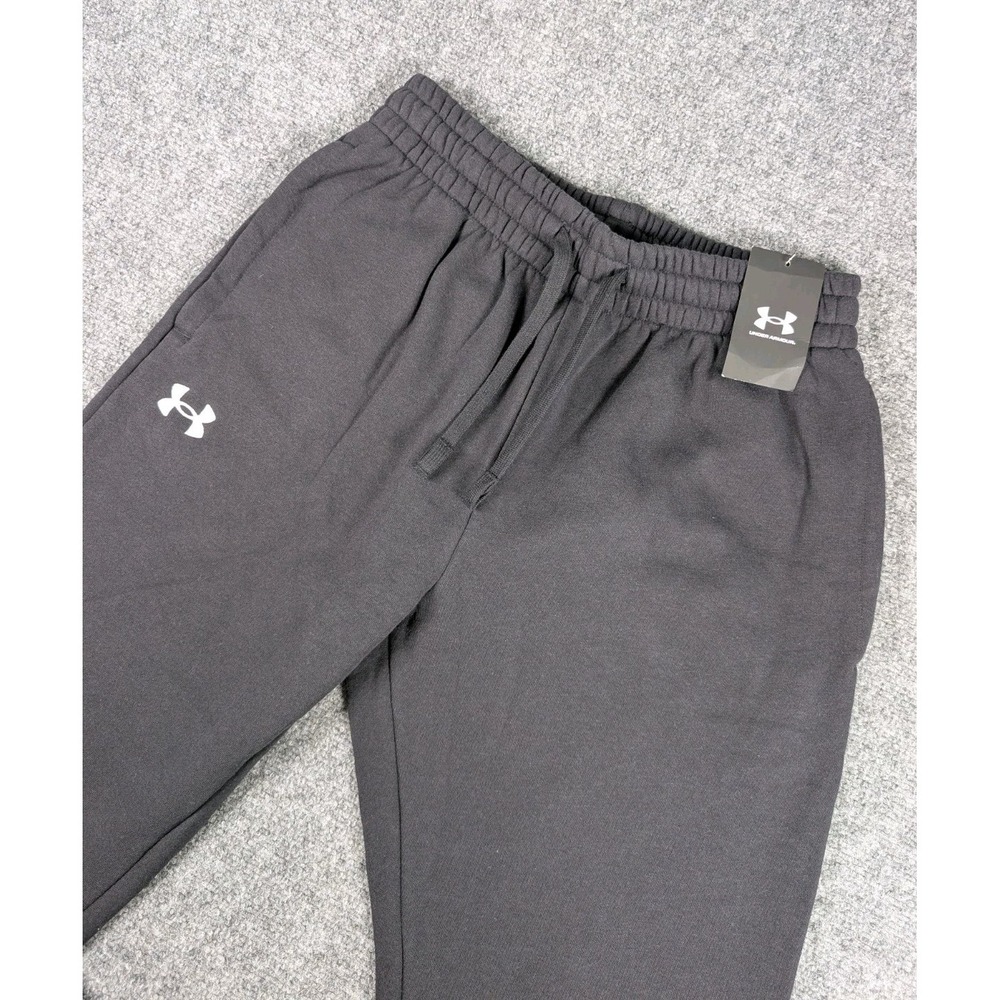 Under Armour UA Rival Fleece Joggers Mens Medium‎ Black Pants Sweats NWT